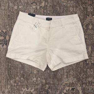 J. Crew Factory 3.5" classic chino short • size 0 • H5616 • NWT • white